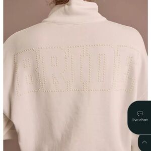 White Bride Quarter Zip Top